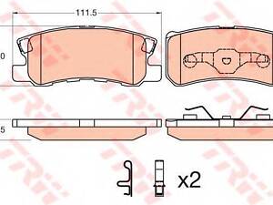 Колодки гальмівні дискові, комплект TRW GDB3595 на MITSUBISHI OUTLANDER SPORT (GA_W_)