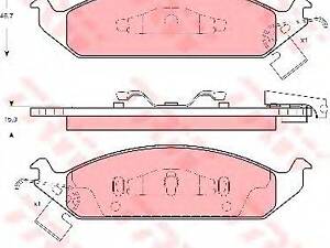 Колодки тормозные дисковые, комплект TRW GDB4016 на CHRYSLER STRATUS седан (JA)