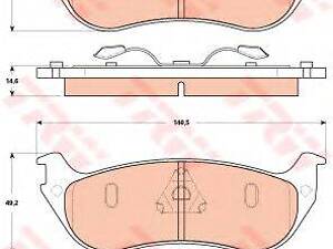 Колодки гальмівні дискові, комплект TRW GDB4132 на FORD USA EXPLORER (U2)