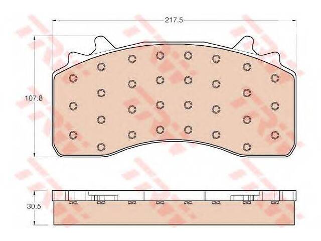 Колодки гальмівні дискові, комплект TRW GDB5114 на MAN TGA