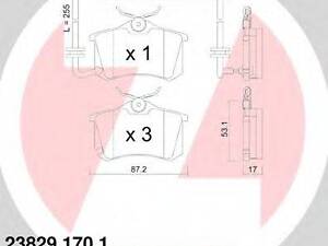 Колодки гальмівні дискові, комплект ZIMMERMANN 238291701 на VW POLO (9N_)