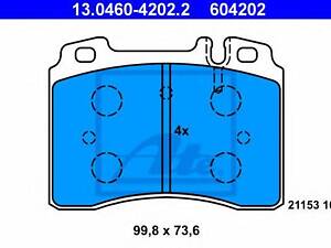 Колодки гальмівні дискові ATE 13046042022 на MERCEDES-BENZ E-CLASS седан (W124)