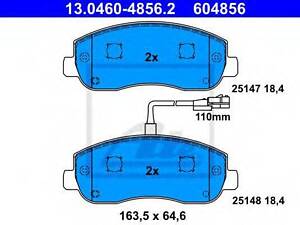 Колодки гальмівні дискові ATE 13046048562 на VAUXHALL MOVANO Mk II (B) Chassis/Cab