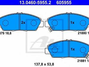 Колодки гальмівні дискові ATE 13046059552 на ROVER 600 (RH)