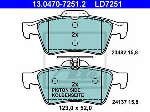 Колодки гальмівні дискові ATE 13047072512 на RENAULT LAGUNA III (BT0/1)