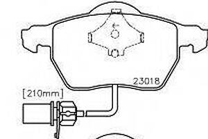 Колодки гальмівні дискові AUDIVW A4A6S6Passat F 1.8-2.6 &gt &gt 05 BOSCH 986424482 на VW PASSAT седан (3B2)