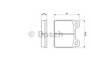 Колодки гальмівні дискові BOSCH 0986460113 на VW TRANSPORTER Mk II c бортовой платформой/ходовая часть