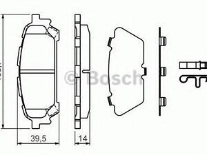 Колодки гальмівні дискові BOSCH 0986494232 на SUBARU FORESTER (SG)