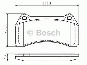 Колодки гальмівні дискові BOSCH 0986494448 на JAGUAR XJ седан (X350, X358)