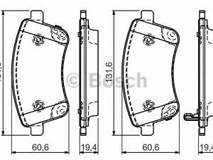 Колодки тормозные дисковые BOSCH 0986494552 на KIA VENGA (YN)