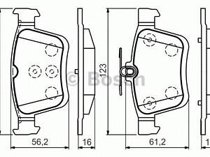 Колодки гальмівні дискові BOSCH 0986494659 на AUDI A3 (8V1)