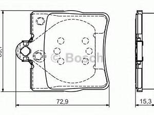 Колодки гальмівні дискові BOSCH 0986495080 на MERCEDES-BENZ E-CLASS седан (W210)