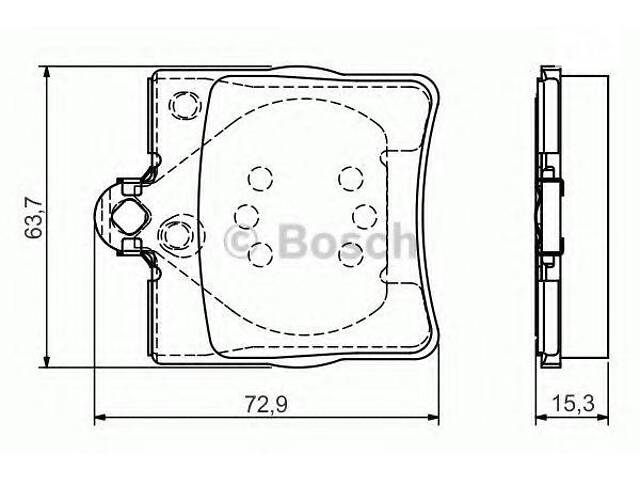 Колодки гальмівні дискові BOSCH 0986495080 на MERCEDES-BENZ E-CLASS седан (W210)