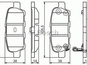 Колодки гальмівні дискові BOSCH 0986495089 на NISSAN JUKE (F15)