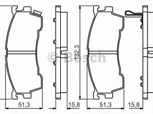 Колодки тормозные дисковые BOSCH 0986495265 MAZDA ETUDE VI (BJ)