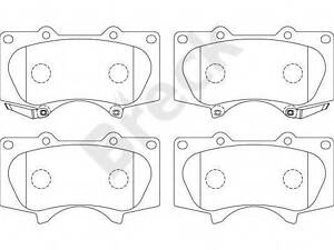 Колодки гальмівні дискові BRECK 240240070110 на TOYOTA LAND CRUISER PRADO (LJ12_, KDJ12_, KZJ12_, GRJ12_, TRJ12_)