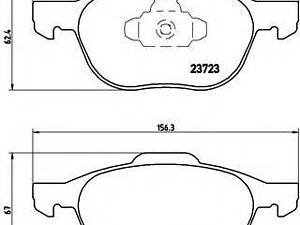 Колодки тормозные дисковые BREMBO P24061 на FORD C-MAX II (DXA/CB7, DXA/CEU)