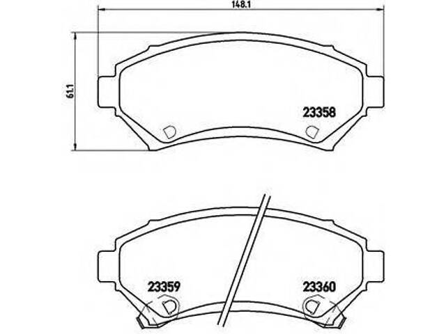 Колодки гальмівні дискові BREMBO P59028 на OPEL SINTRA