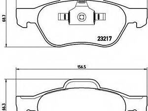 Колодки гальмівні дискові BREMBO P68029 на RENAULT WIND (E4M_)