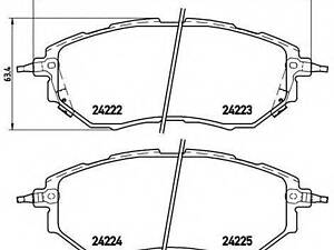 Колодки гальмівні дискові BREMBO P78017 на SUBARU OUTBACK универсал (BL, BP)