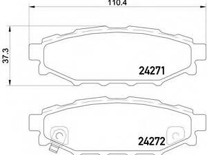 Колодки гальмівні дискові BREMBO P78020 на SUBARU XV CROSSTREK