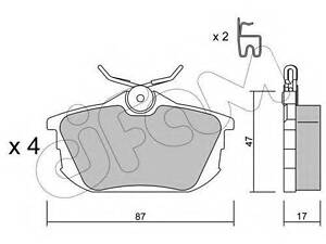 Колодки гальмівні дискові CIFAM 8223470 на MITSUBISHI CARISMA (DA_)