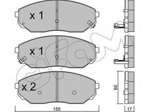 Колодки гальмівні дискові CIFAM 8225150 на KIA SORENTO I (JC)