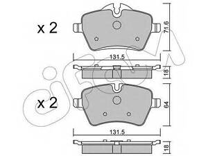 Колодки гальмівні дискові CIFAM 8227680 на MINI MINI Roadster (R59)