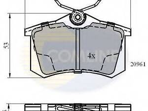 Колодки гальмівні дискові COMLINE CBP0108 на VW GOLF Mk II (19E, 1G1)