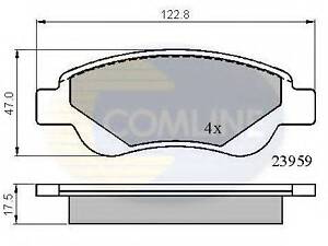 Колодки гальмівні дискові COMLINE CBP01552 на CITROEN C1 (PM_, PN_)