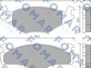 Колодки тормозные дисковые FOMAR FRICTION FO436481 на VW GOLF Mk II (19E, 1G1)