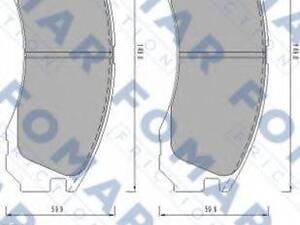 Колодки гальмівні дискові FOMAR FRICTION FO478081 на MITSUBISHI OUTLANDER II (CW_W, ZG, ZH)