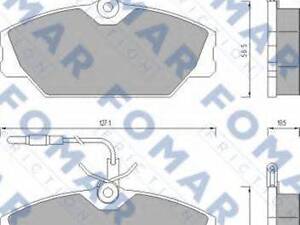 Колодки тормозные дисковые FOMAR FRICTION FO492681 RENAULT LAGUNA I (B56_, 556_)