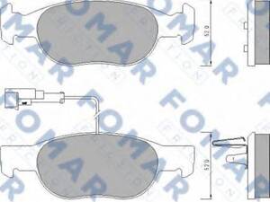 Колодки гальмівні дискові FOMAR FRICTION FO624381 на LANCIA DEDRA (835)