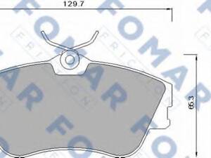 Колодки гальмівні дискові FOMAR FRICTION FO625381 на VW TRANSPORTER / CARAVELLE Mk IV автобус (70XB, 70XC, 7DB, 7DW)