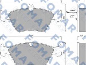 Колодки тормозные дисковые FOMAR FRICTION FO625781 на OPEL VECTRA A (86_, 87_)