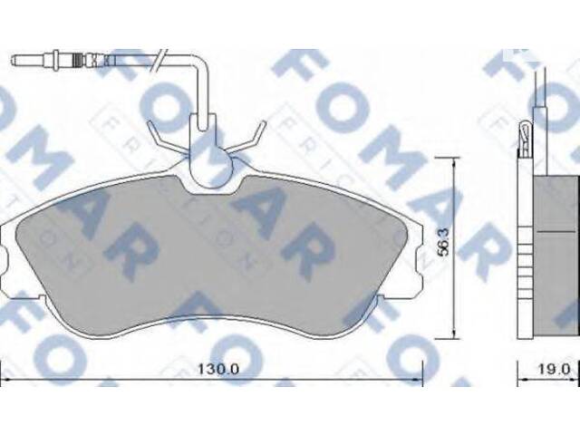 Колодки тормозные дисковые FOMAR FRICTION FO642681 PEUGEOT 306 Наклонная задняя часть (7A, 7C, N3, N5)