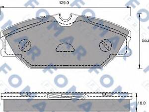 Колодки тормозные дисковые FOMAR FRICTION FO688981 RENAULT MEGANE I (BA0/1_)