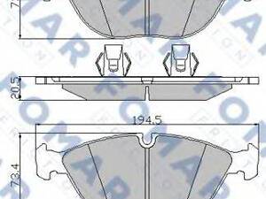 Колодки тормозные дисковые FOMAR FRICTION FO922281 на BMW 7 седан (E38)