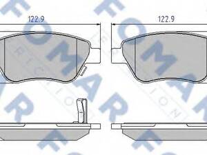 Колодки гальмівні дискові FOMAR FRICTION FO928181 на OPEL CORSA D