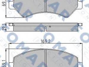 Колодки гальмівні дискові FOMAR FRICTION FO930681 на CITROEN RELAY Van