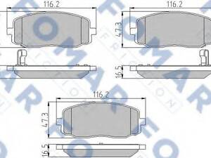 Колодки гальмівні дискові FOMAR FRICTION FO932281 на HYUNDAI i10 (PA)