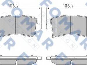 Колодки тормозные дисковые FOMAR FRICTION FO936381 на SAAB 9-5 (YS3G)