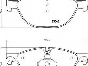 Колодки тормозные дисковые HELLA 8DB355015251 на BMW 6 купе (F13)