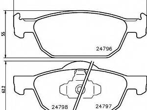 Колодки гальмівні дискові HELLA PAGID 8DB355013891 на HONDA ACCORD EURO VIII седан (CU)