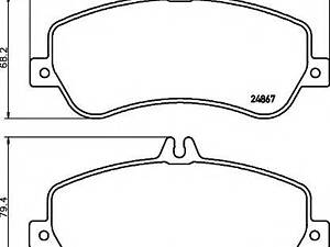 Колодки гальмівні дискові HELLA PAGID 8DB355014221 на MERCEDES-BENZ GLK-CLASS (X204)