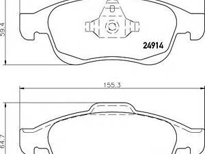 Колодки гальмівні дискові HELLA PAGID 8DB355014791 на RENAULT MEGANE CC (EZ0/1_)