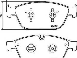 Колодки гальмівні дискові HELLA PAGID 8DB355016021 на AUDI A8 (4H_)