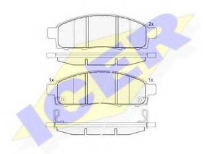 Колодки гальмівні дискові ICER 141966 на NISSAN EVALIA