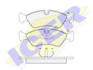 Колодки гальмівні дискові ICER 180758 на OPEL KADETT E Наклонная задняя часть (33_, 34_, 43_, 44_)